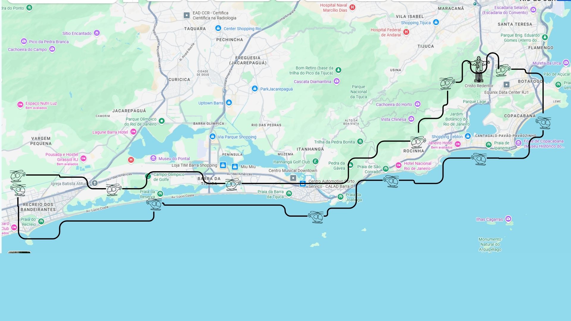Mapa da rota